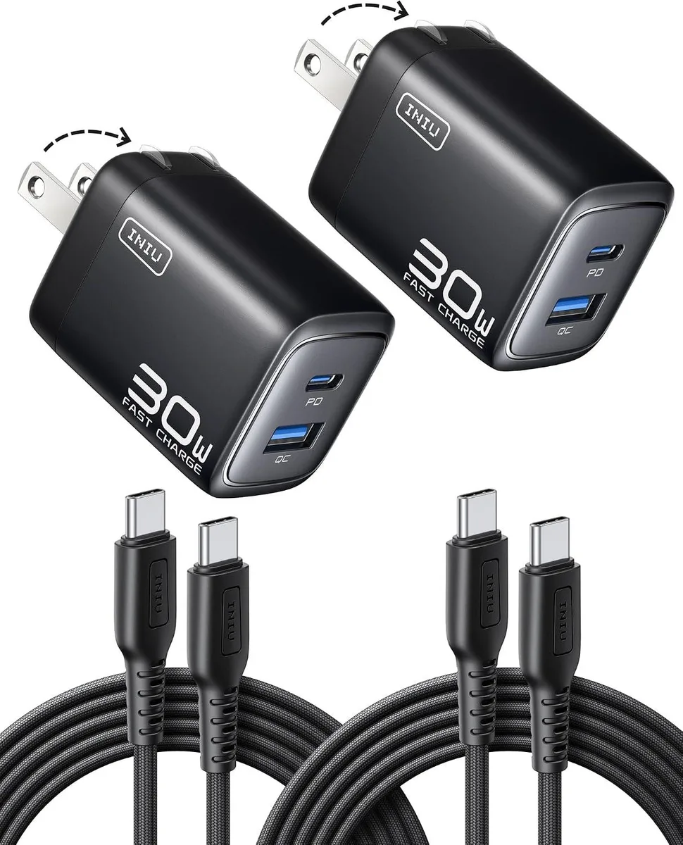 ONITOON ONITOON USB C Charger 30W 2-Pack PD Fast Charging USB C USB A — product photo