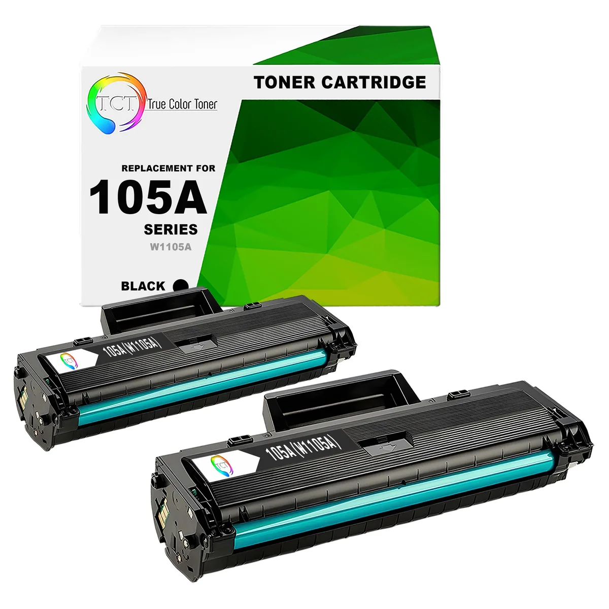 TCT TCT 105A Black Toner Cartridge 2 Pack 1000 Pages — product photo