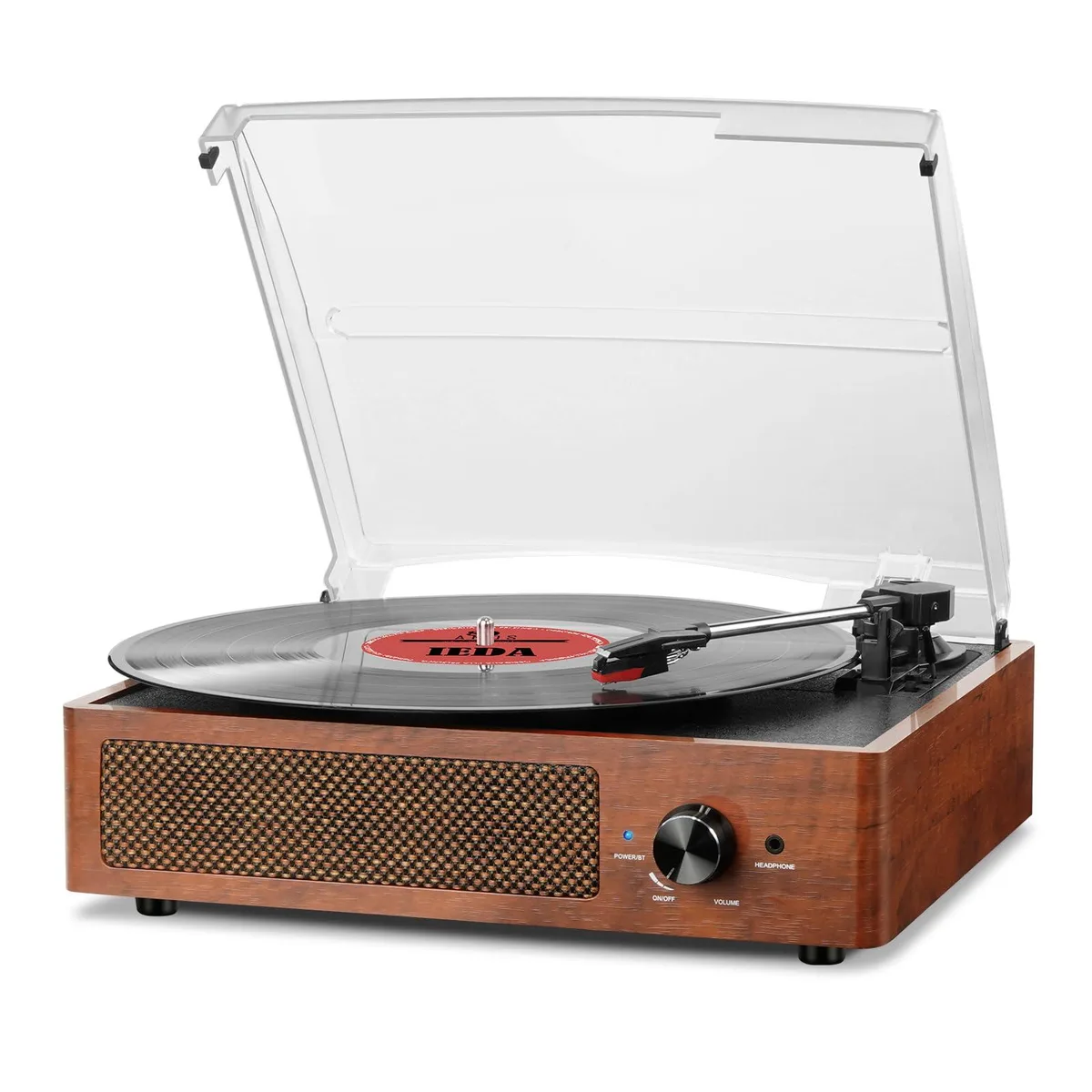 KEHIPI KEHIPI Vintage Vinyl Record Player Orange M49-OrangeUS turntable — product photo