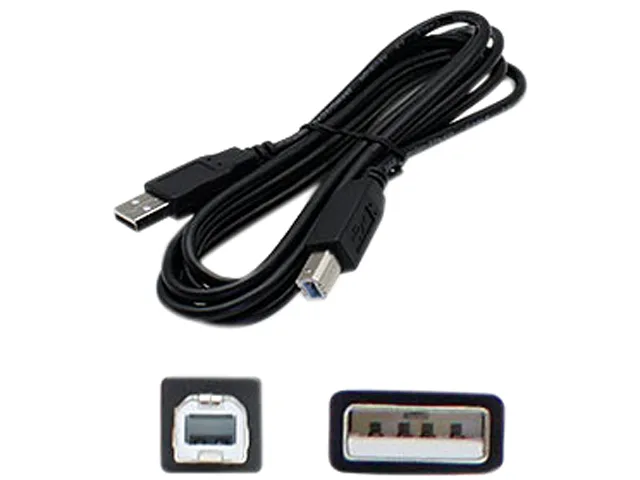 AddOn AddOn USBEXTAB10 USB cable 10ft USB 2.0 A male to B female 3.05m black — product photo