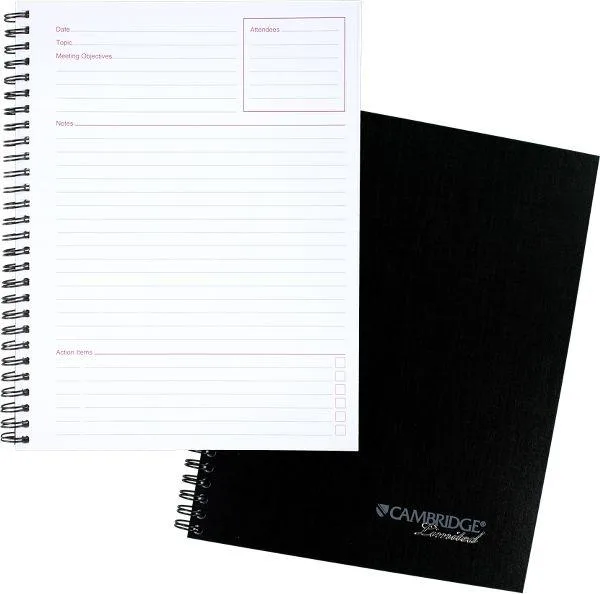 Mead Mead 06982 Meeting Planner 80 Pages Black — product photo