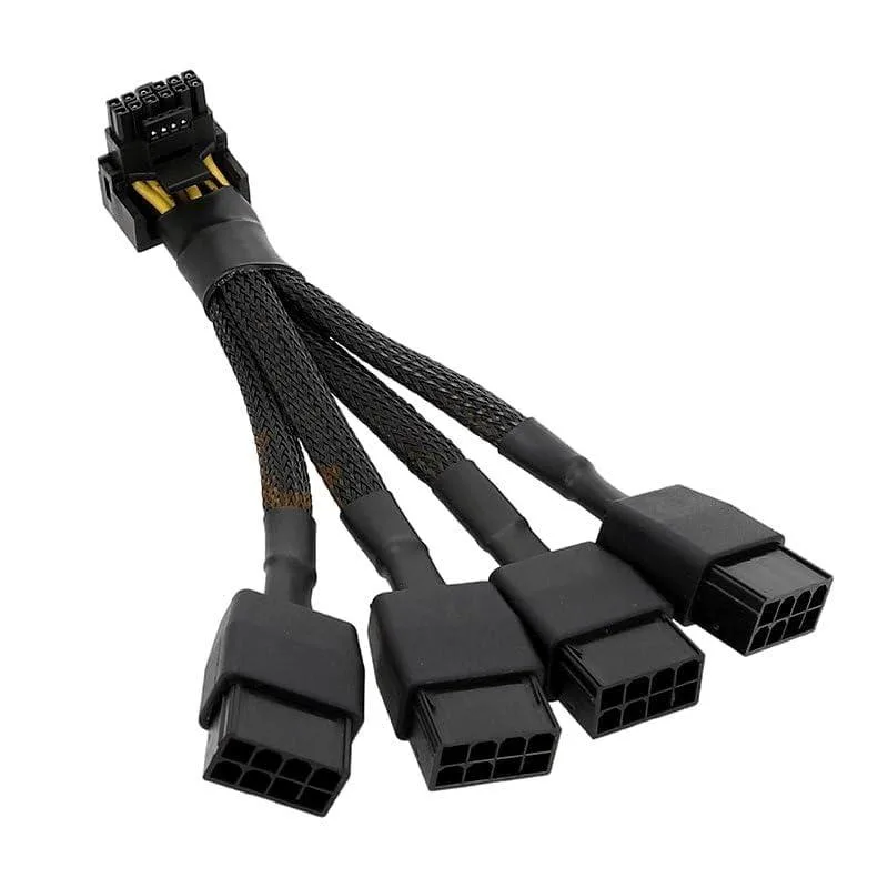 Vszerda Vszerda 12VHPWR 16-pin to 4x 8-pin 90° PCIe 5.0 cable 5.9-inch Type B — product photo