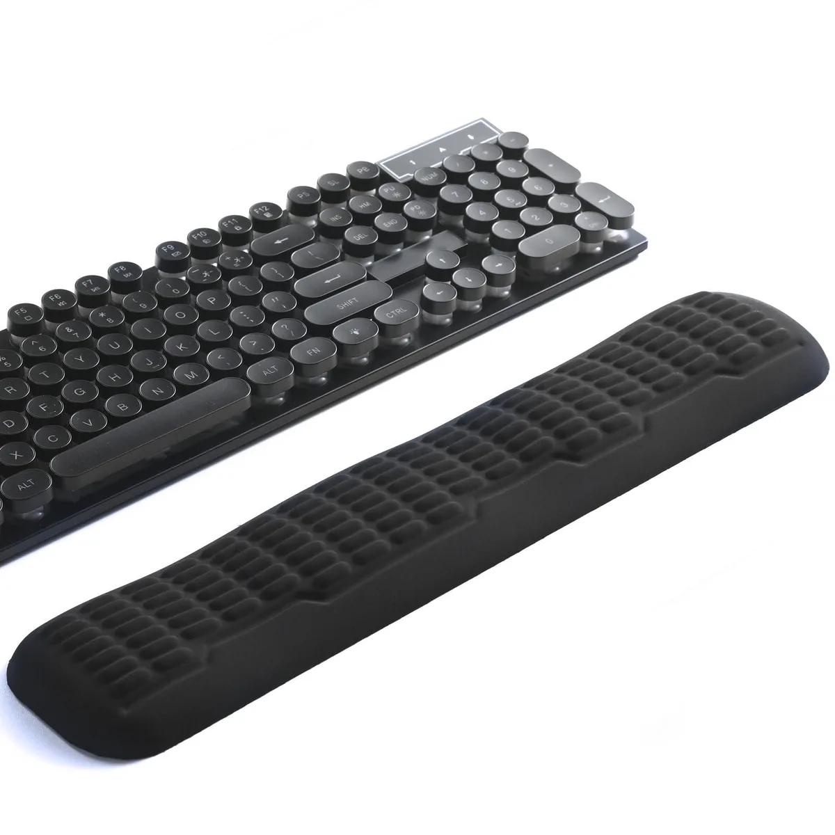  univo colors KR90US Wrist Rest 3.0 Wave Curve Black 430 x 88 x 23 mm — product photo