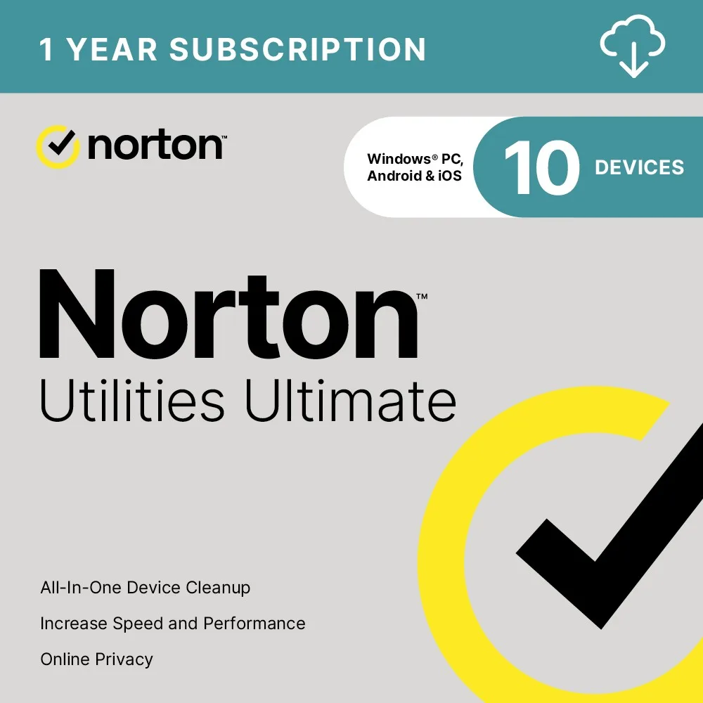 Norton Norton Utilities Ultimate 21427884 10 Devices 1 Year internet security — product photo
