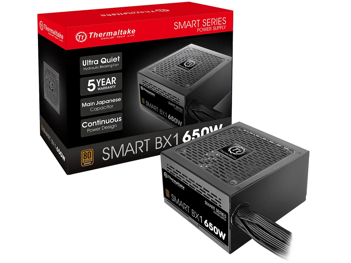 Thermaltake Thermaltake Smart BX1 650W Bronze Non-Modular Power Supply PS-SPD-0650NNFABU-1 — product photo