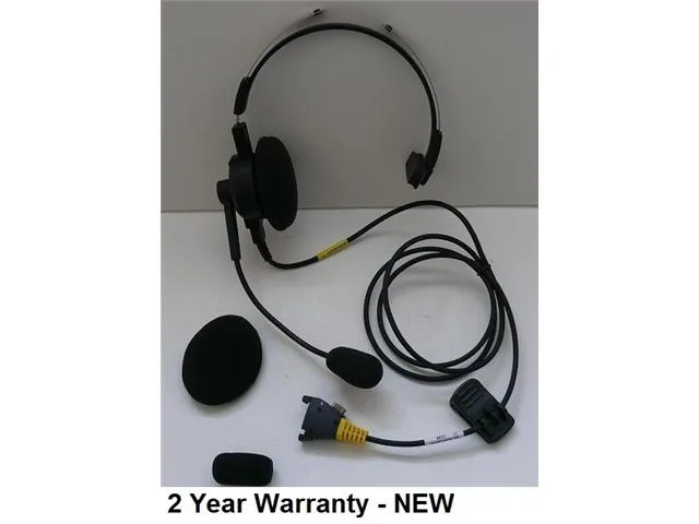 Lightweight single-ear headset with padded cup and flexible boom microphone