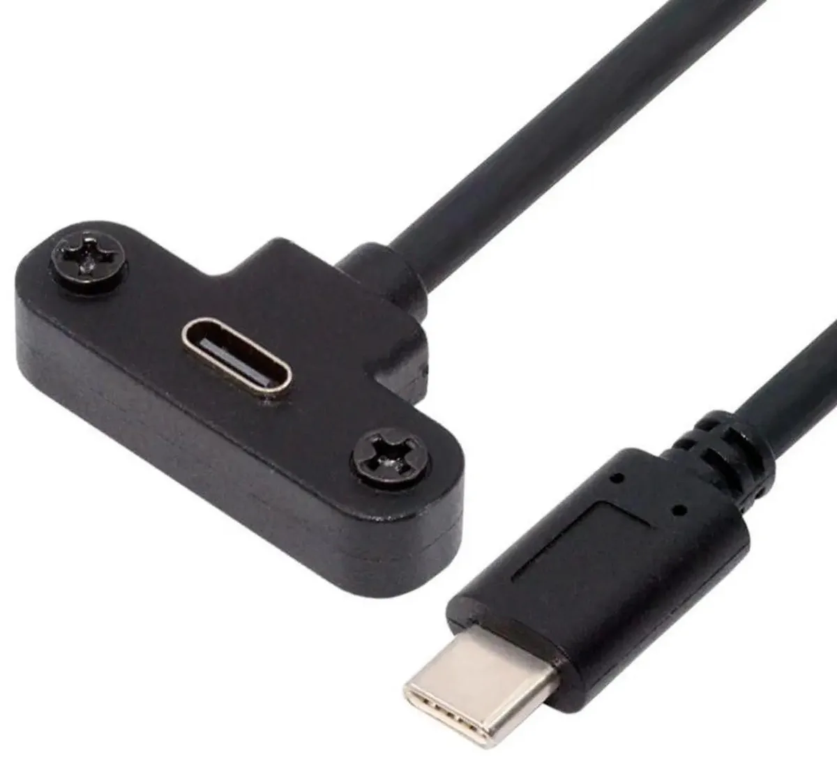 SMUGDESK SMUGDESK 0.3M USB 2.0 Type-C Male to Female Extension Cable with Panel Mount Screw — product photo