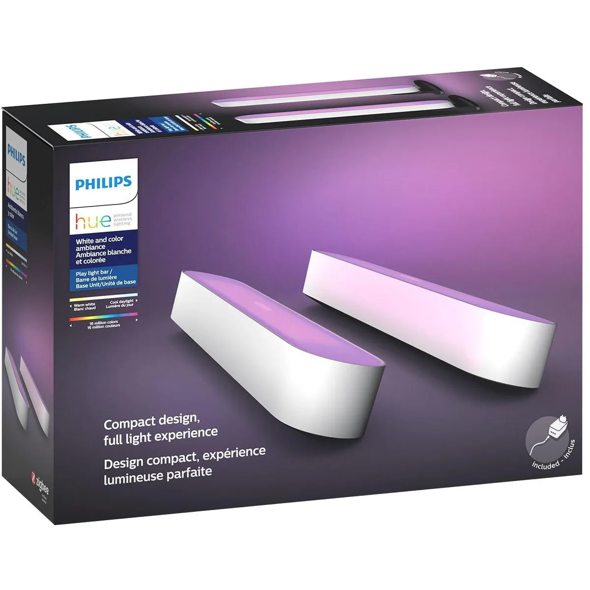 Philips Hue Philips Hue Play White & Color Ambiance Smart LED Bar Light 2-Pack 7820231U7 500 lumens — product photo