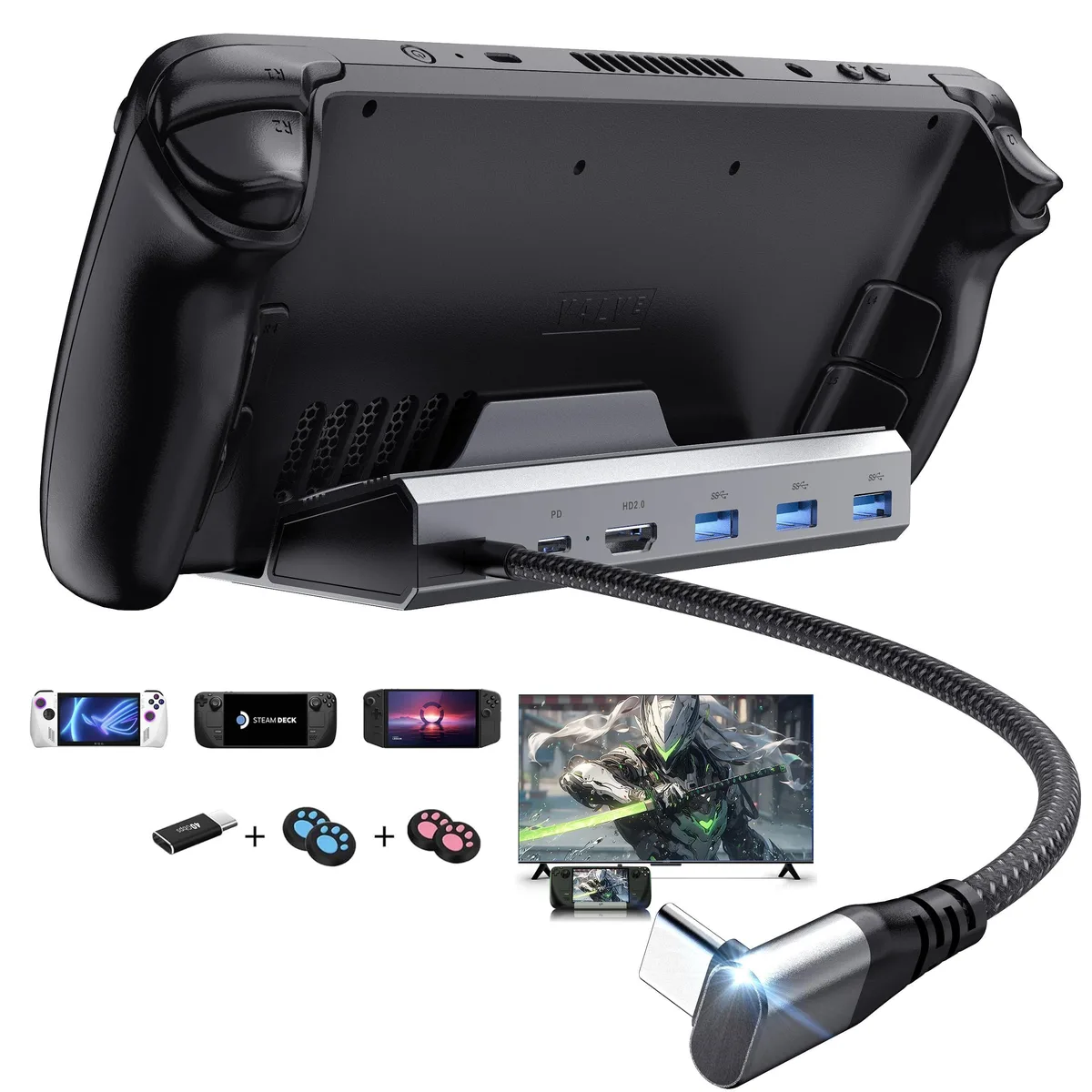 KEHIPI KEHIPI V258A 5-in-1 Docking Station 4K 60Hz 3 USB 3.0 100W PD — product photo
