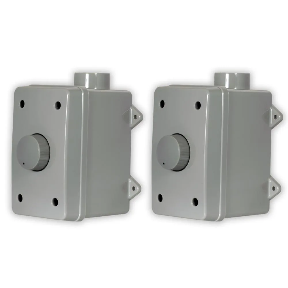 Goldwood Sound, Inc. Goldwood Sound Outdoor Volume Controls Gray 2-Pack 150W 12-Step — product photo