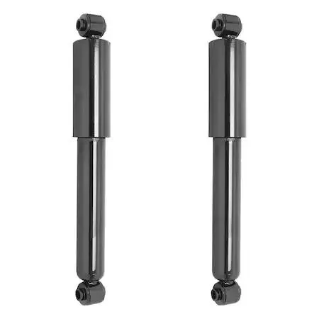 Pair of silver rear shock absorbers in cardboard box