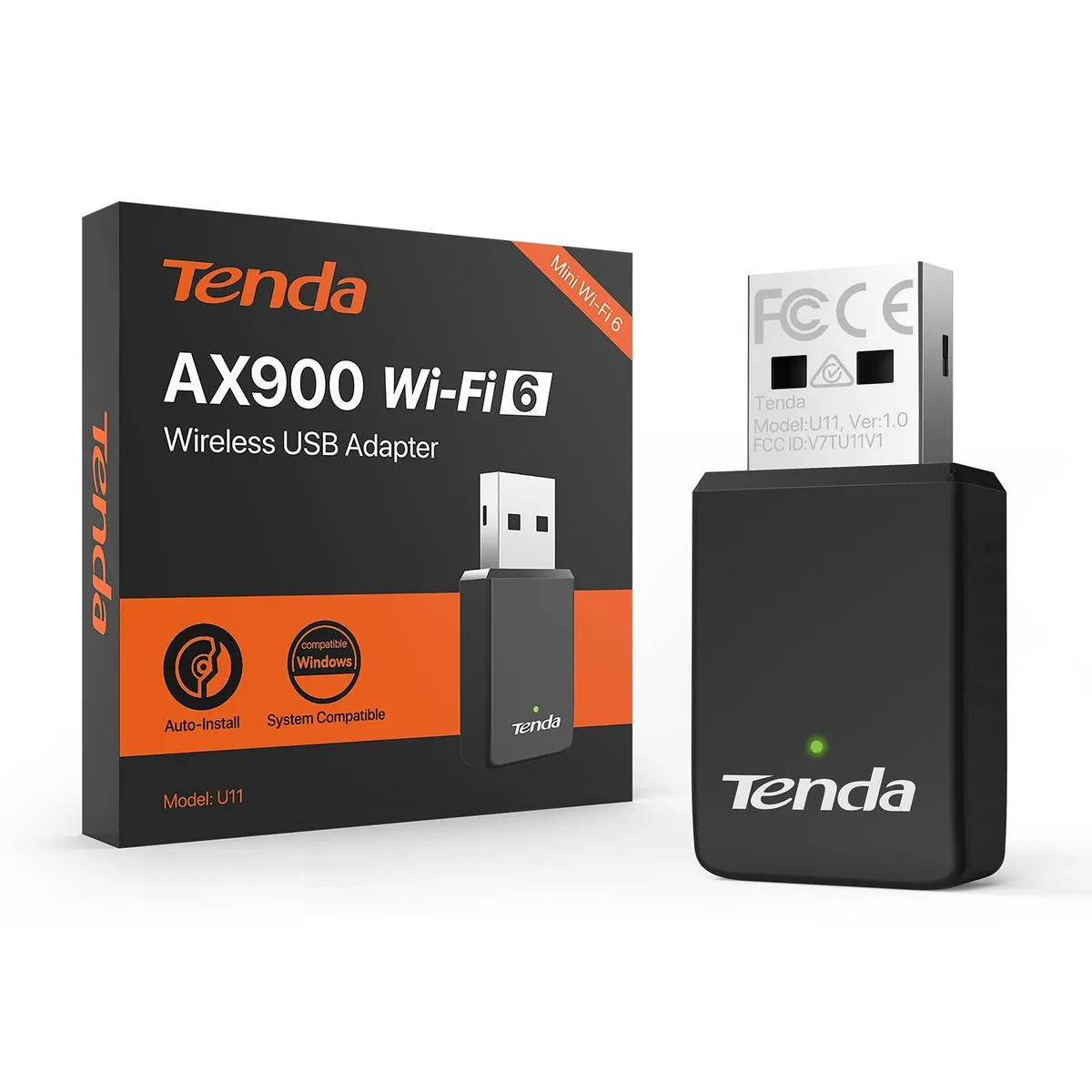Tenda U11 AX900 WiFi 6 USB 2.0 adapter — product photo