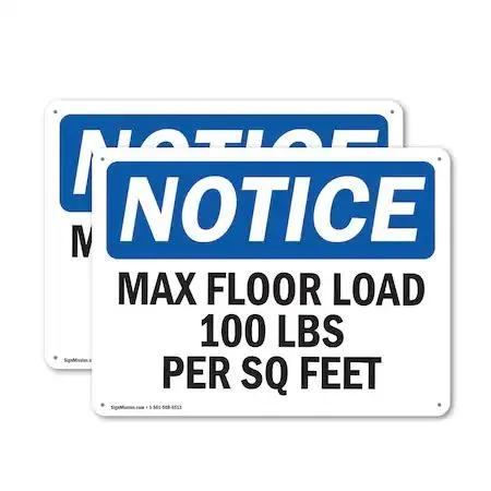 Transparent plastic safety sign 14 by 10 inches