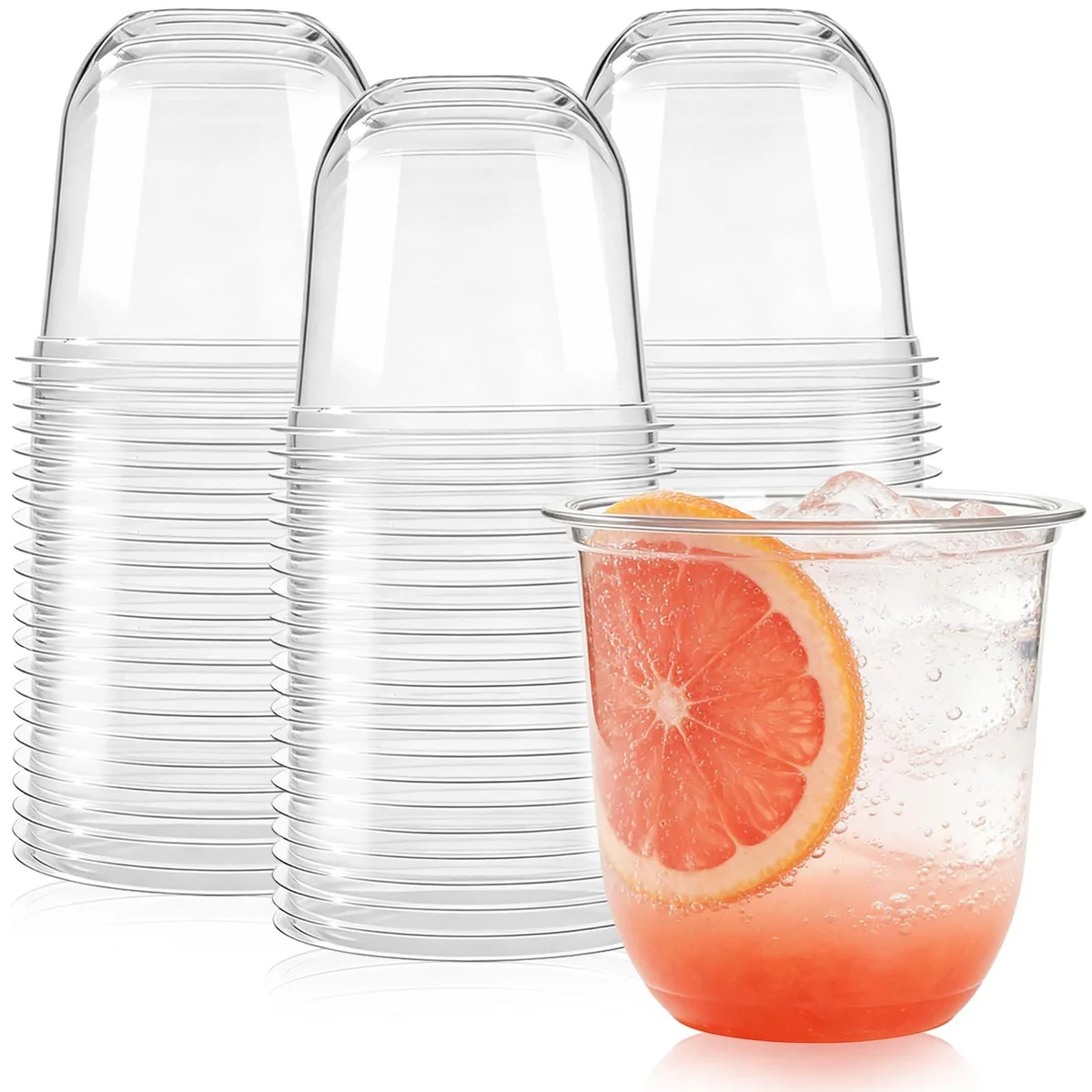  American Weigh Disposable Stemless Wine Glasses 12 oz 50 Pcs Clear — product photo
