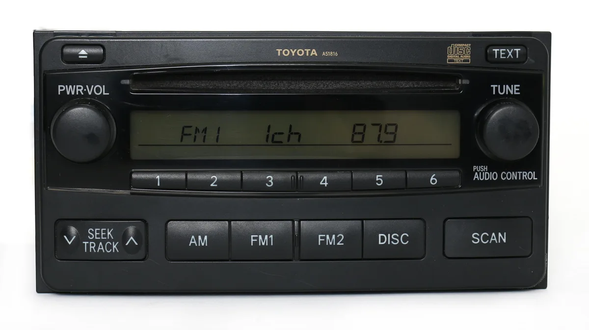 1 Factory Radio 1 Factory Radio 86120-02400 AM FM CD Receiver Face A51816 2004-08 Toyota Matrix — product photo