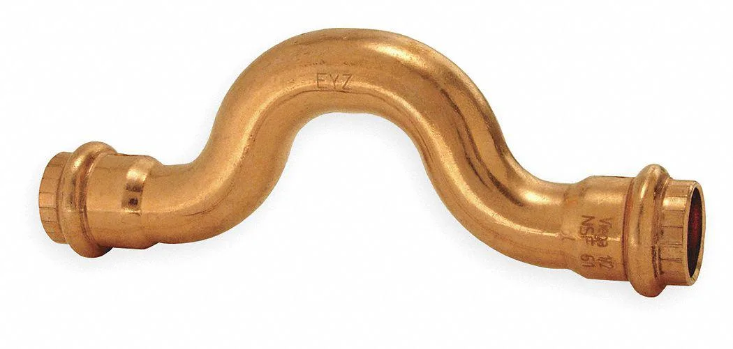 Copper press-fit crossover coupling with EPDM O-rings
