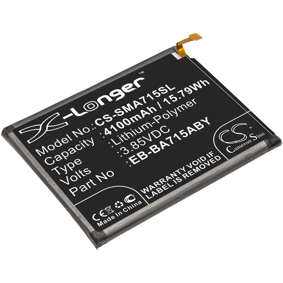 Cameron &amp; Co Cameron &amp; Co DS-CS-SMA715SL cell phone battery 4100mAh 3.85V — product photo