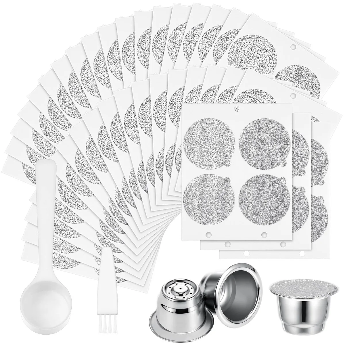  Tanlade DIA-Tanlade-488 Reusable Espresso Capsules 2 Pods 300 Foil Seals — product photo
