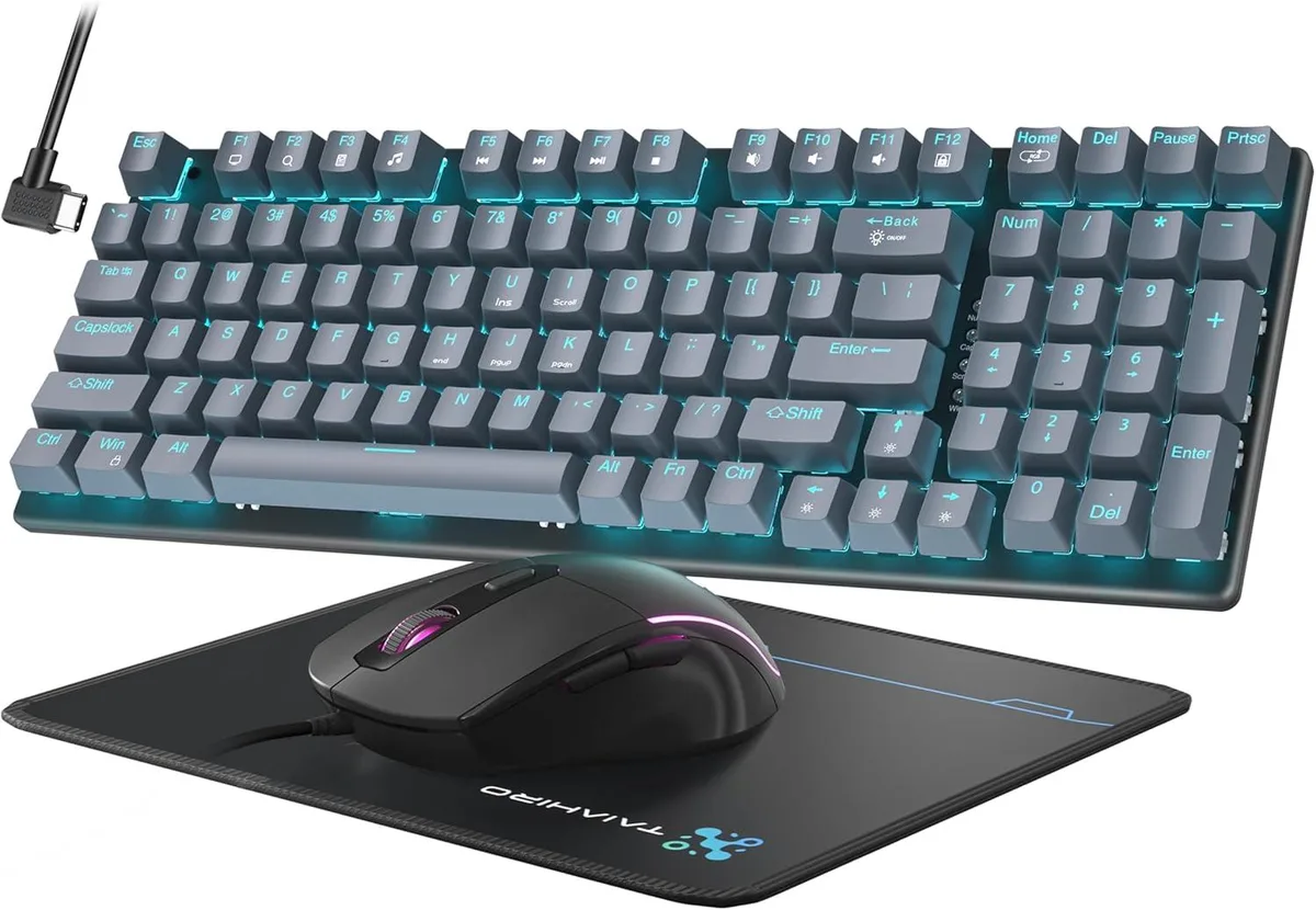 BFKK BFKK 98-Key Mechanical Gaming Keyboard &amp; Mouse Set — product photo