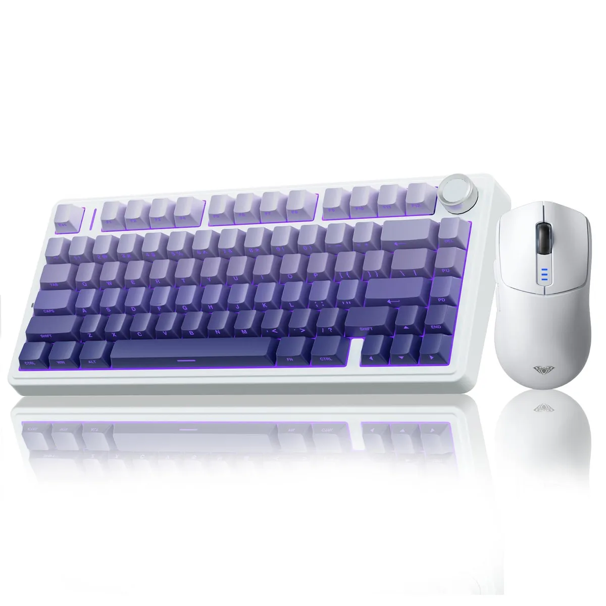 Vszerda Vszerda F75 Pro 75% Gasket Hot-Swap Keyboard + SC580 Mouse White — product photo