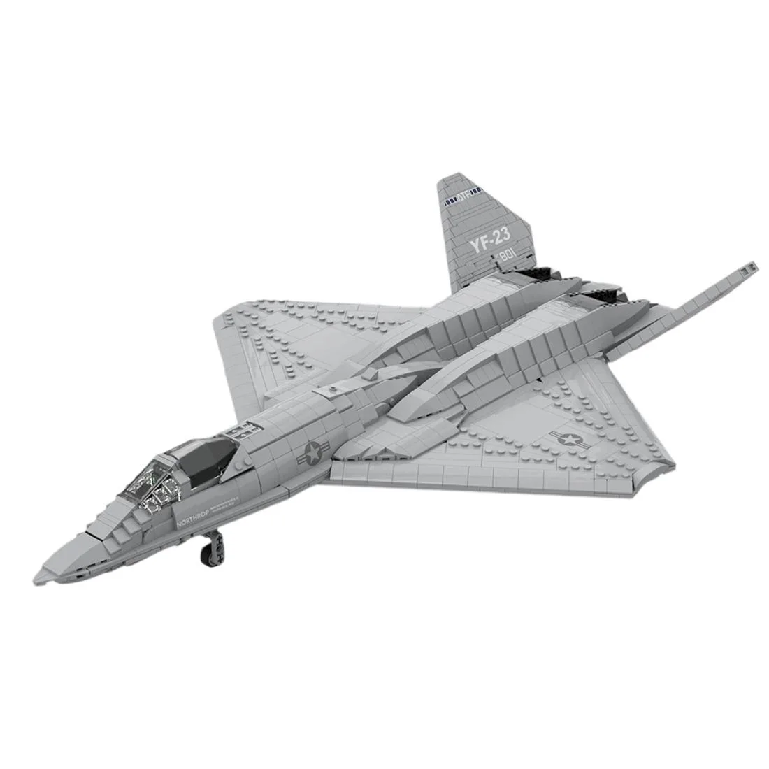 ZITIANYOUBUILD ZITIANYOUBUILD MOC-177282 YF-23 Grey Ghost Fighter Building Block Set 1/35 Scale 2185PCS — product photo