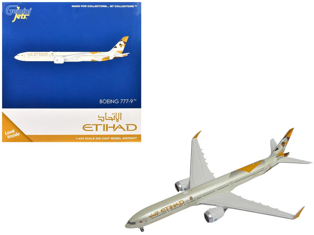 GeminiJets GeminiJets Boeing 777-9 Etihad Airways A6-FAA 1/400 Diecast Model Airplane — product photo