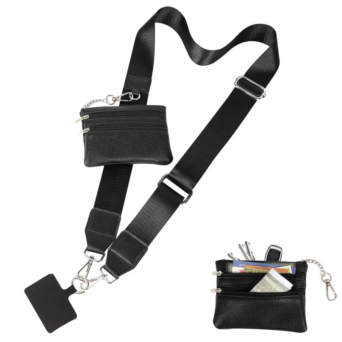  Viator Gear black01 wallet 70 cm strap 23.6–27.5 cm wallet 4.72×3.54 cm — product photo