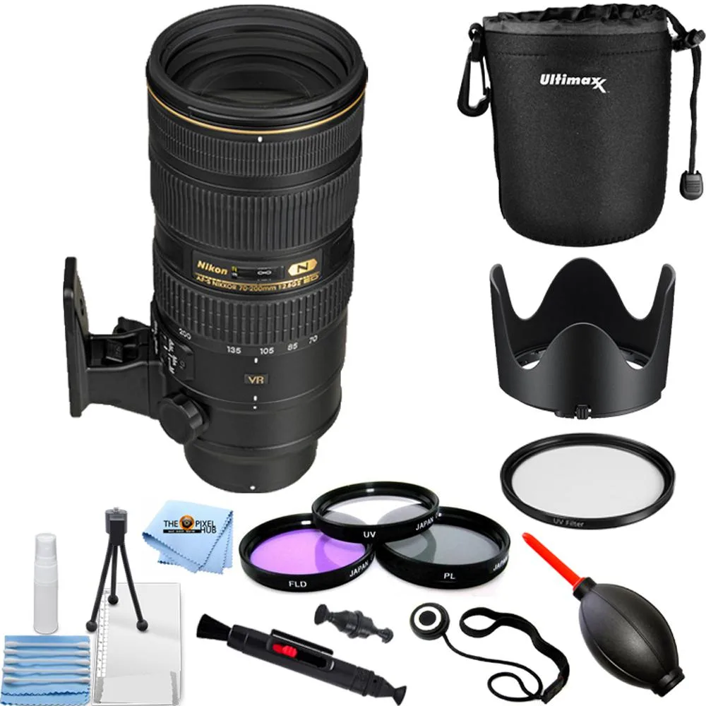 Nikon Global Nikon AF-S NIKKOR 70-200mm f/2.8G ED VR II Lens 2185 Filter Kit Bundle camera lens — product photo