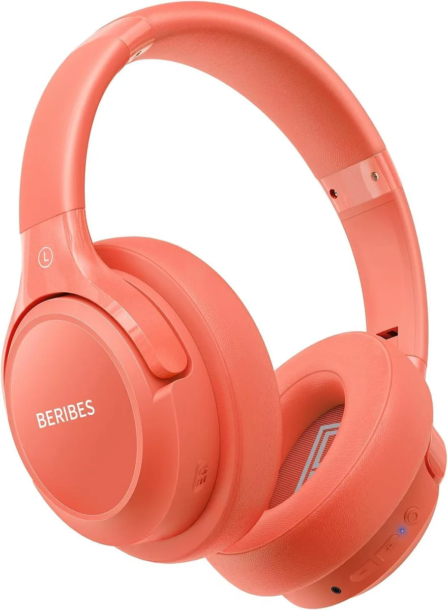 TUKO TUKO Over-Ear Headphone Orange Red 65h 40mm 500mAh .38lb 3.5mm — product photo