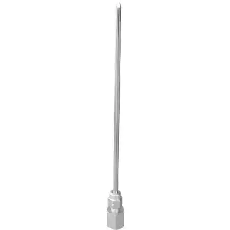 Grey metal needle adapter with 1/8 NPT threads for grease guns