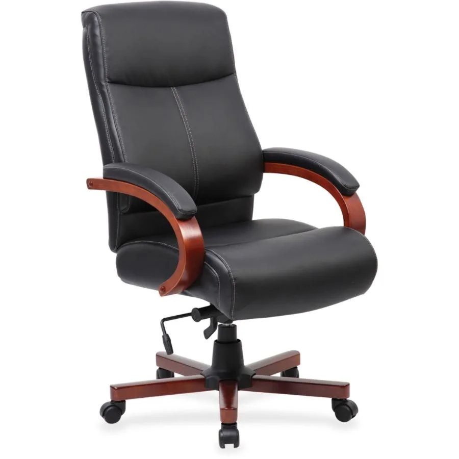 Lorell Lorell 69531 Executive Chair Black Leather High Back — foto del prodotto