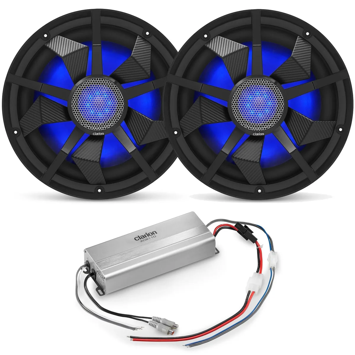 Clarion Clarion CM3013WL 12" Marine Subwoofer &amp; XC2110 Amp Bundle — product photo