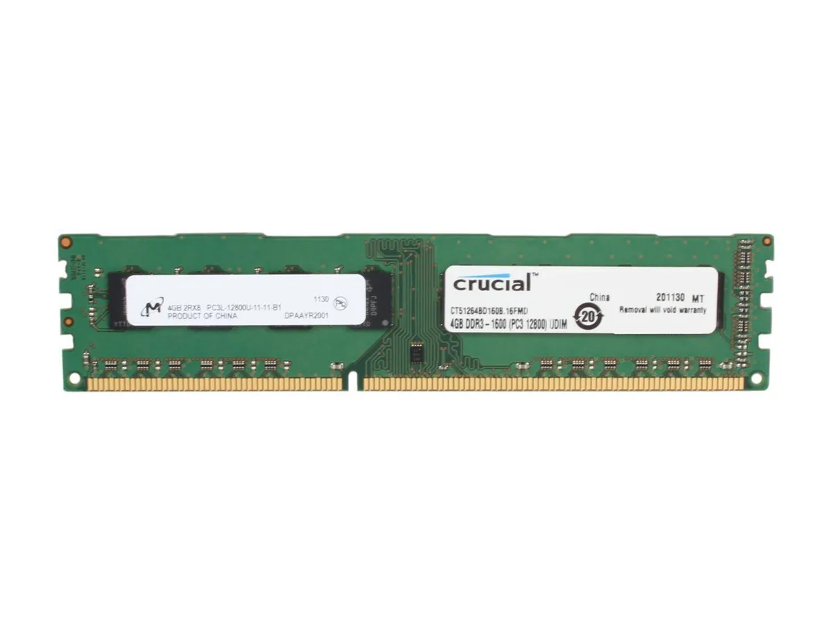 Crucial Crucial CT51264BD160B.C16FPD2 8GB (2x4GB) DDR3L 1600 desktop RAM — product photo