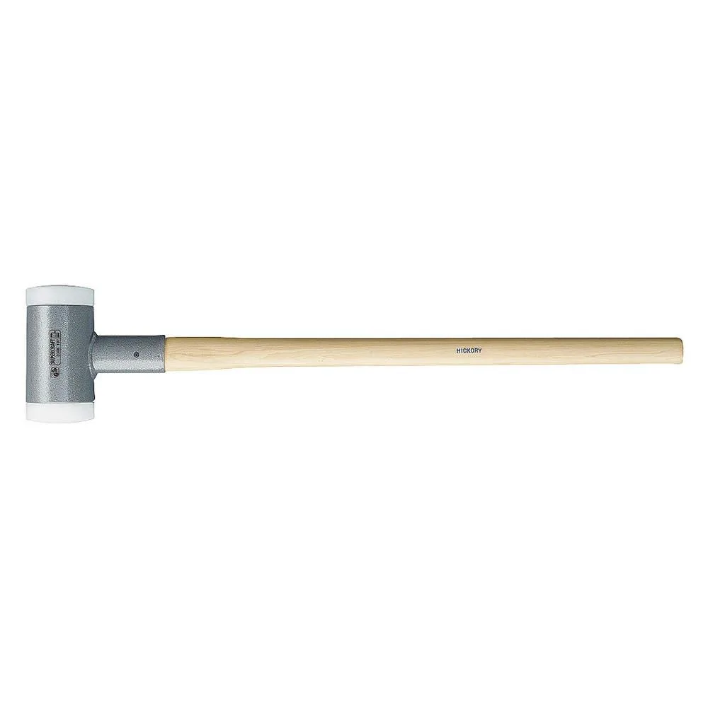 Halder Supercraft 15 lb dead-blow sledgehammer with wood handle and nylon-faced steel head, 39 inches overall