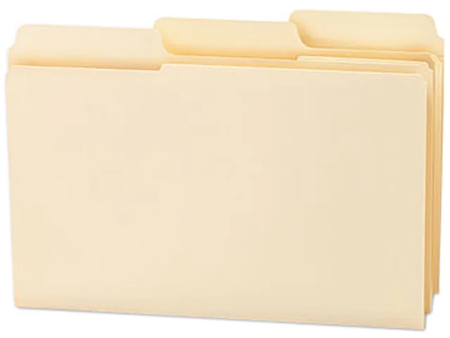 Smead Smead 15395 SuperTab Guide Height Reinforced file folder, Top Tab, Legal, Manila, 100/Box — product photo