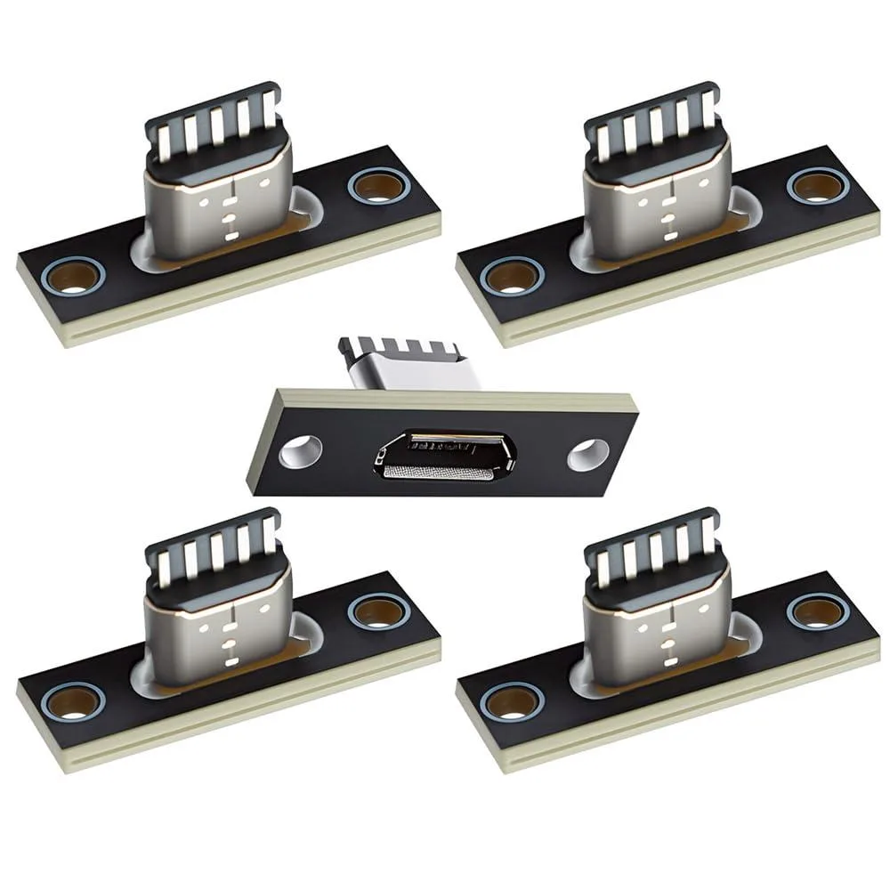 Fervit Fervit Micro-USB 5-Pin Female Panel Mount Connector 5pcs — product photo