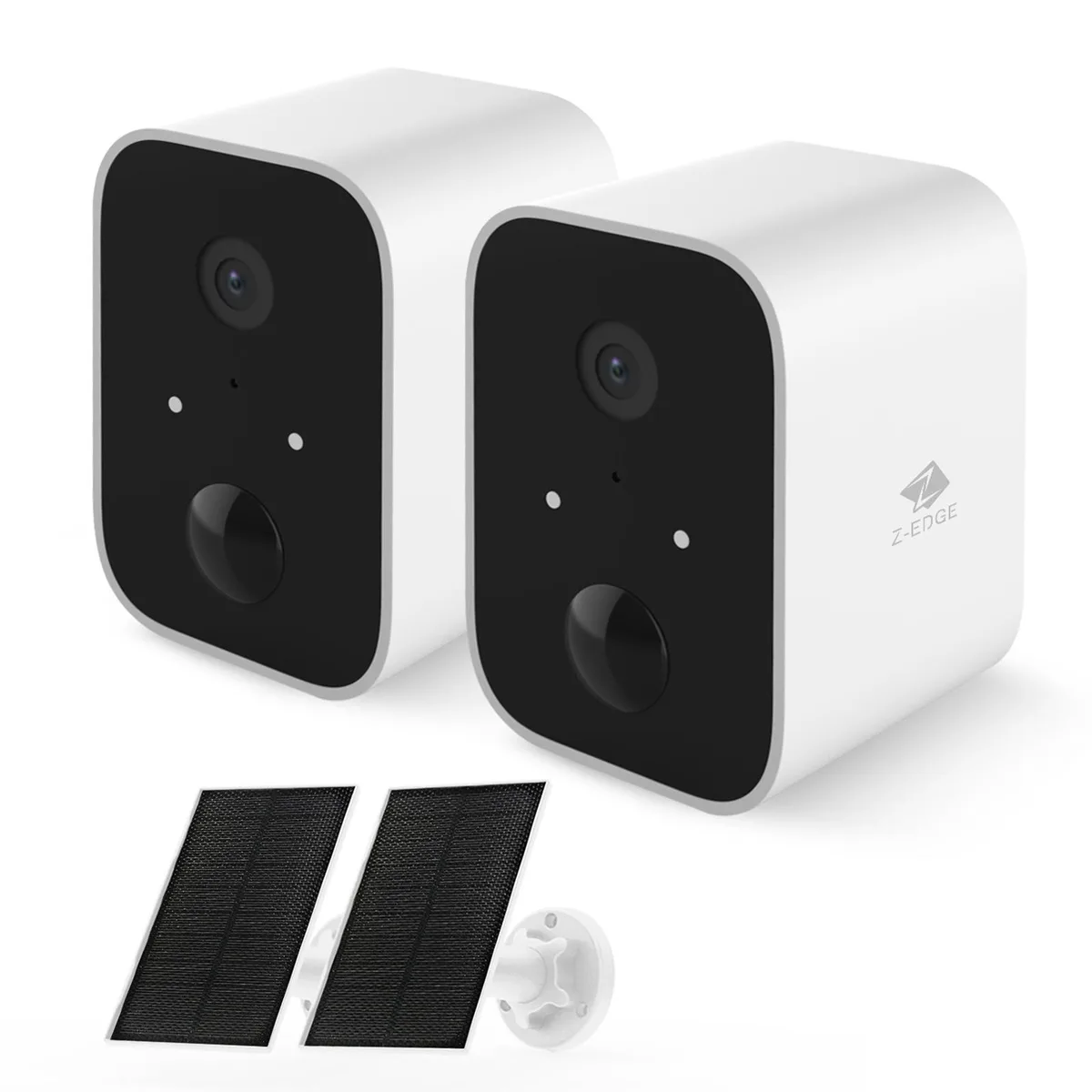 Z-EDGE Z-EDGE SW02 2-pack 1080P wireless network cameras with solar panels — product photo