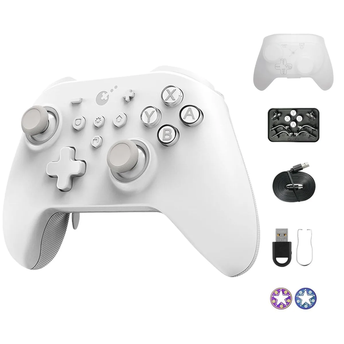BFKK BFKK Wireless Game Controller White 4 Back Buttons Hall Effect 1000Hz Polling Bluetooth 5.3 — product photo