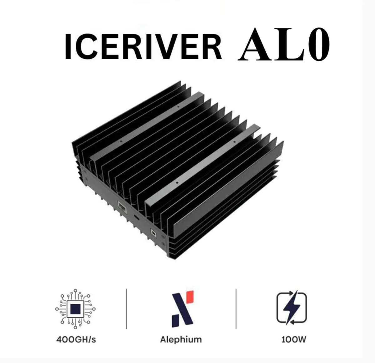bitmain bitmain IceRiver ALPH AL0 400Gh/s 100W mining hardware — product photo