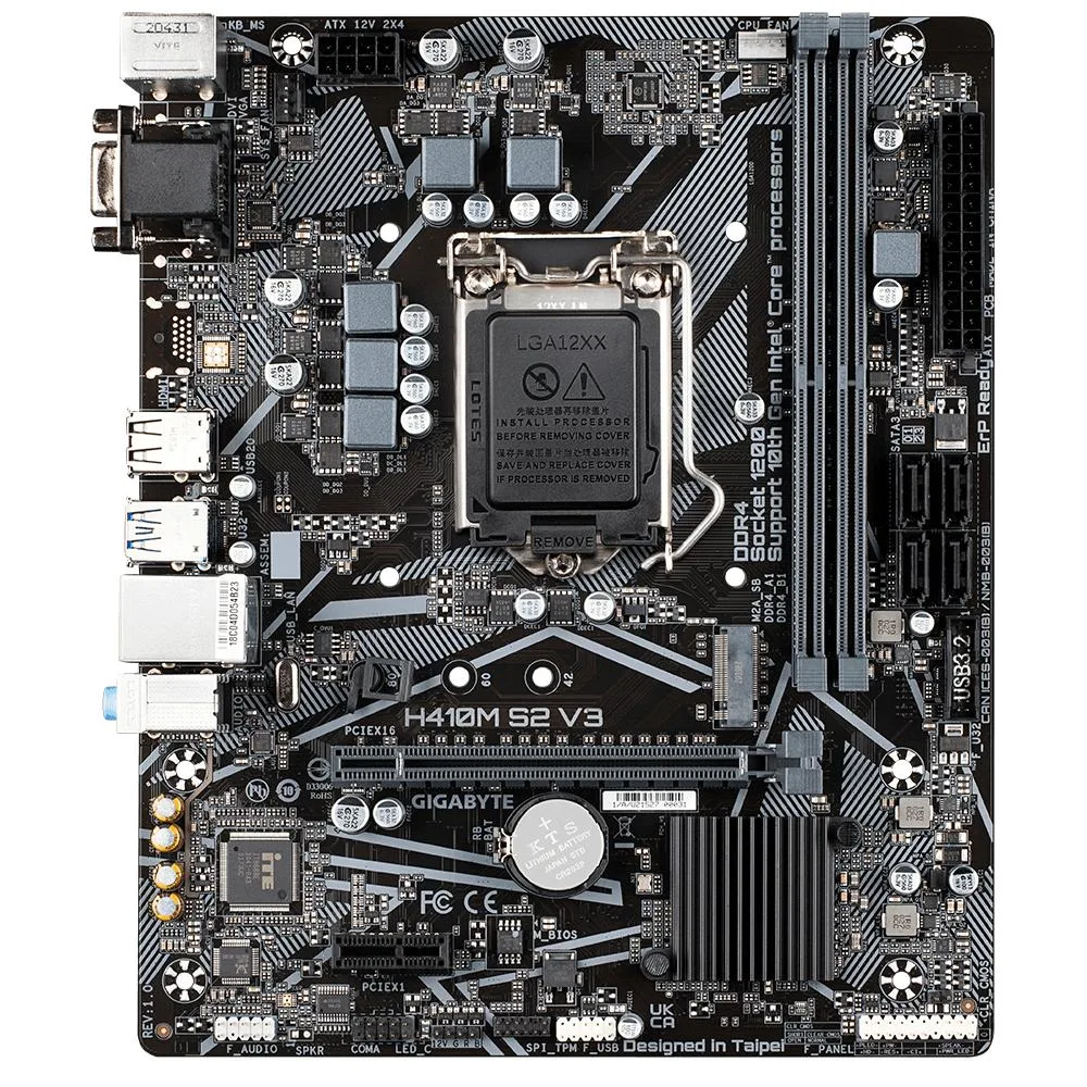 GIGABYTE GIGABYTE H410M S2 V3 LGA 1200 Intel 10th Processor motherboard — product photo