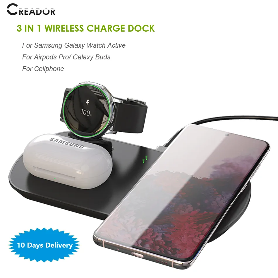 DIDA DIDA 3-in-1 Wireless Charging Station Aura Black — product photo