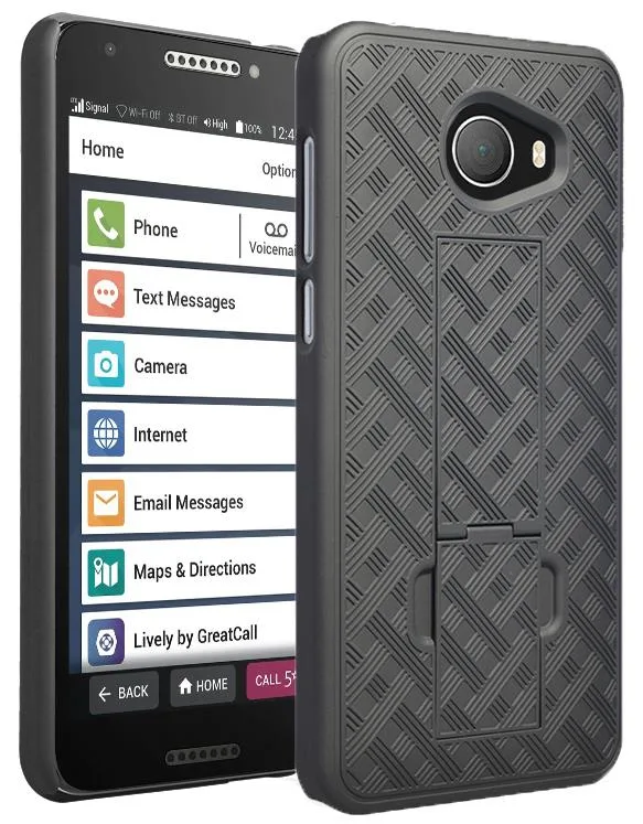 Nakedcellphone Nakedcellphone Ribbed Slim Case with Kickstand for Jitterbug Smart2 5049 — product photo