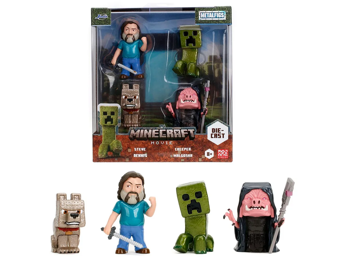 Jada Jada 36692 A Minecraft Movie 2025 Metalfigs 2.5 Inch Diecast Figure 4-Pack hobby collectible — product photo