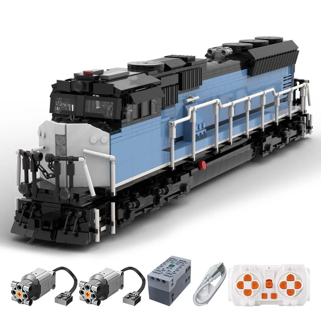 ZITIANYOUBUILD ZITIANYOUBUILD MOC-143710 SD70MACH Metra Train 2148PCS Dynamic Version — product photo