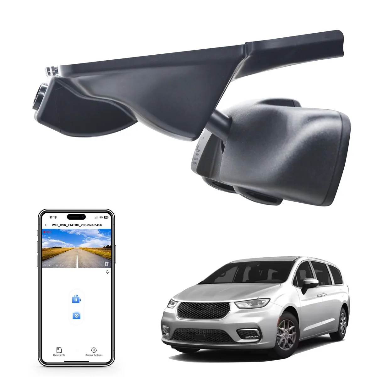 BESIGN BESIGN 4K Dash Cam Chrysler Pacifica 2017-2026 Model A 64GB — product photo