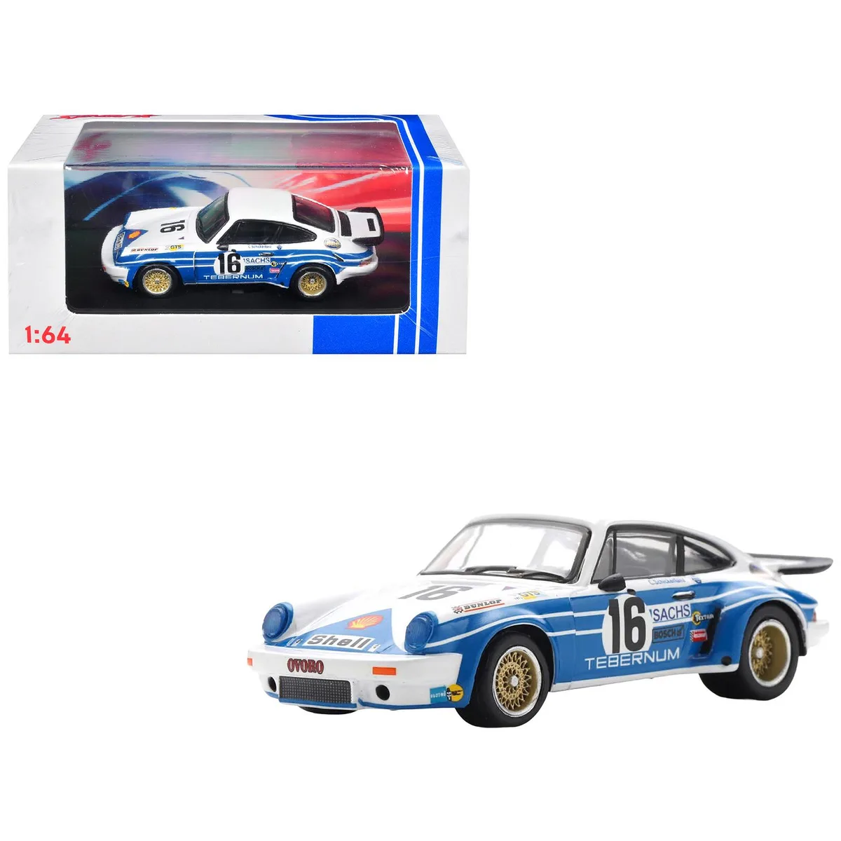 Spark Pub Spark Pub Porsche 911 Carrera RSR 3.0 #16 Joest Racing Tebernum 1975 1/64 hobby collectible — product photo