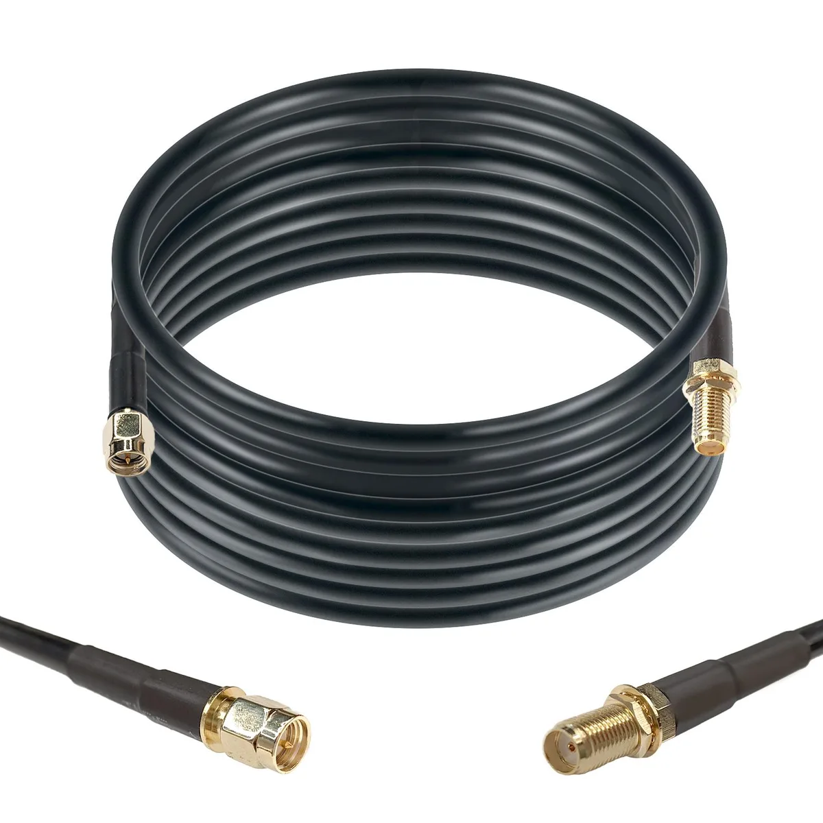 Maswell Communication Tech. Maswell Communication Tech. LMR200 Equivalent 5m SMA Male-Female Coaxial RF Cable — product photo