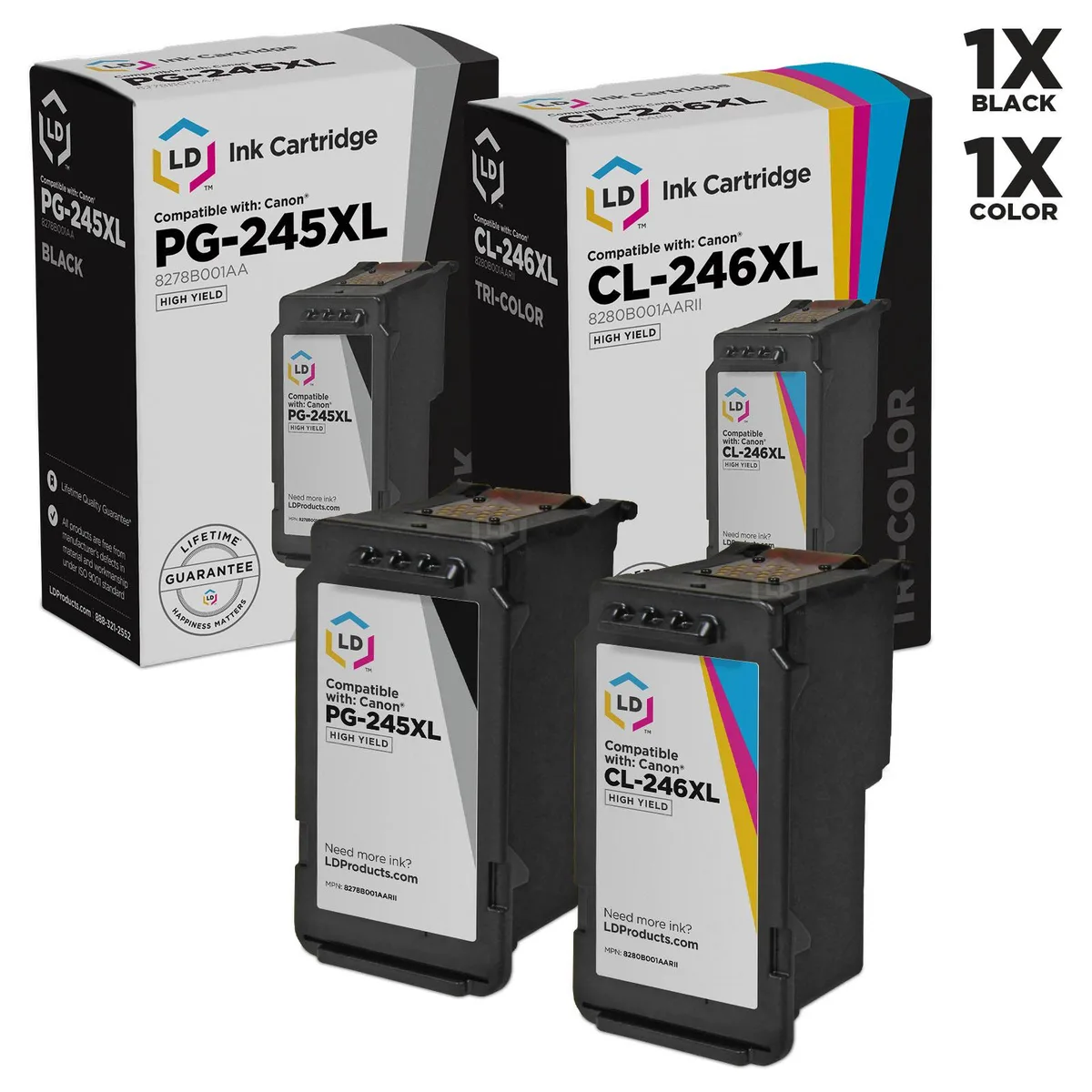 LD Products LD Products PG-245XL/CL-246XL 2PK HY Ink Cartridges — product photo