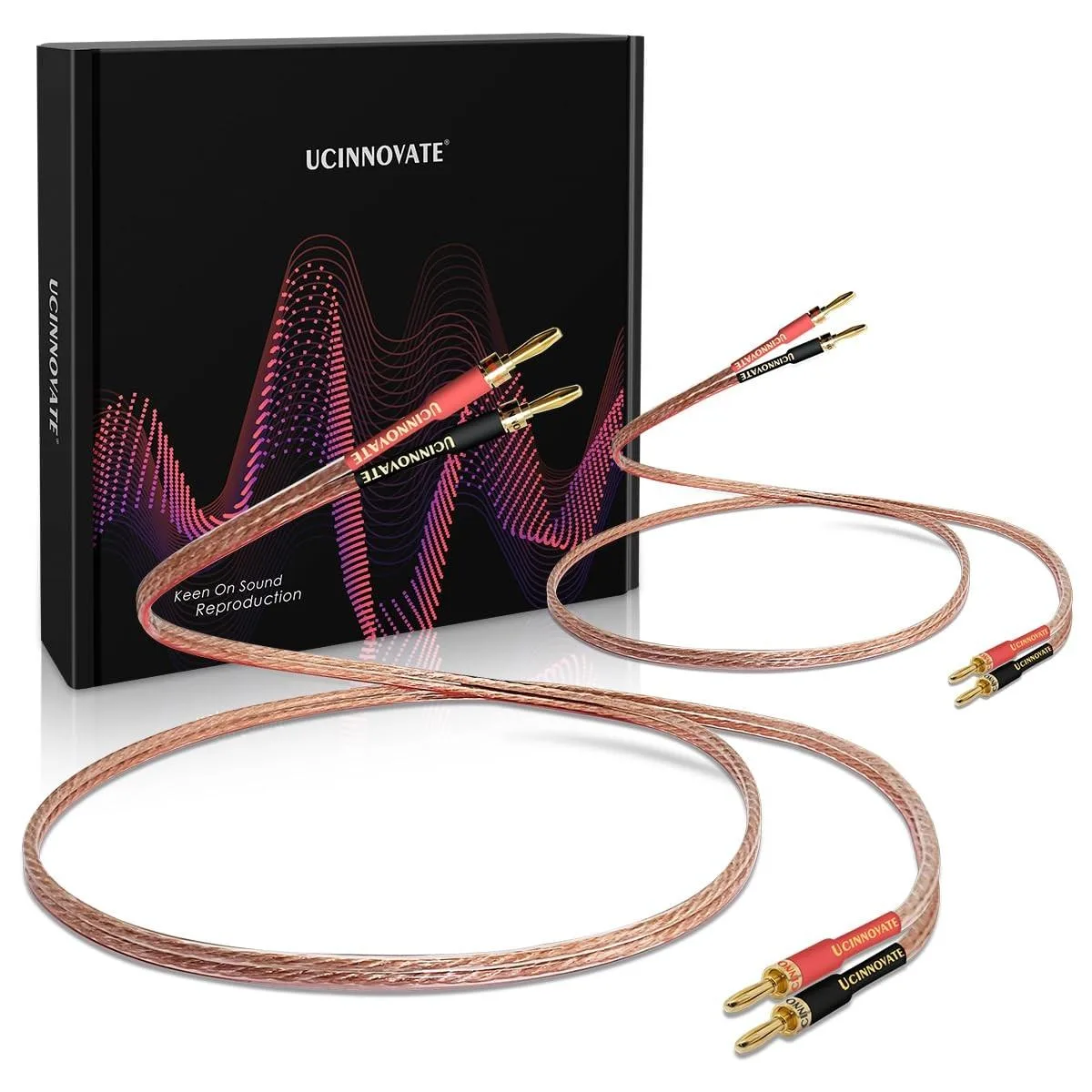 ALSEYE ALSEYE 13AWG Speaker Cable 2 Pack 9.8FT 2 in 1 accessory — product photo