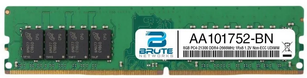 Brute Networks Brute Networks 8GB DDR4-2666 CL15 1.2V Non-ECC UDIMM Dell AA101752 — product photo